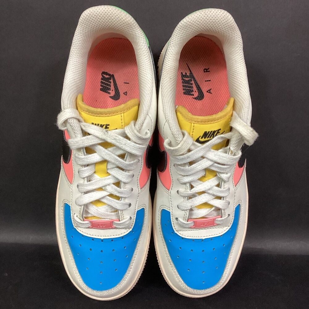 Nike Air Force 1 '07 Sail Multi Women Sz 7 White + Retro Colors Shoes DJ5933-100 - Picture 4 of 9